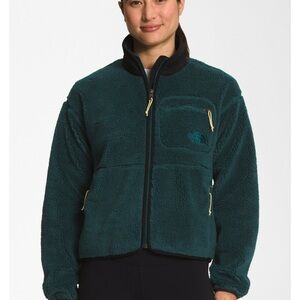 The North Face Extreme Pile Fleece Jacket Ponderosa Green Zip COAT